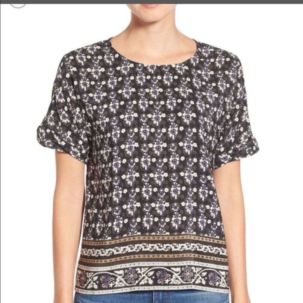 Madewell Waverly Print Silk Top extra small
